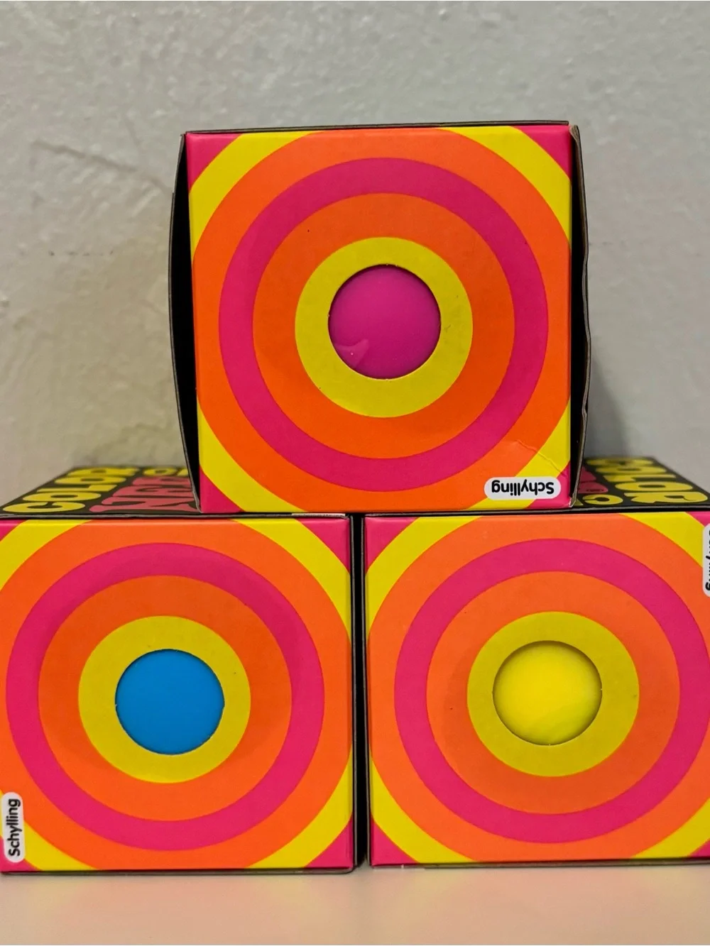 NeeDoh Color Changing Stress Balls - Yellow, Pink & Blue